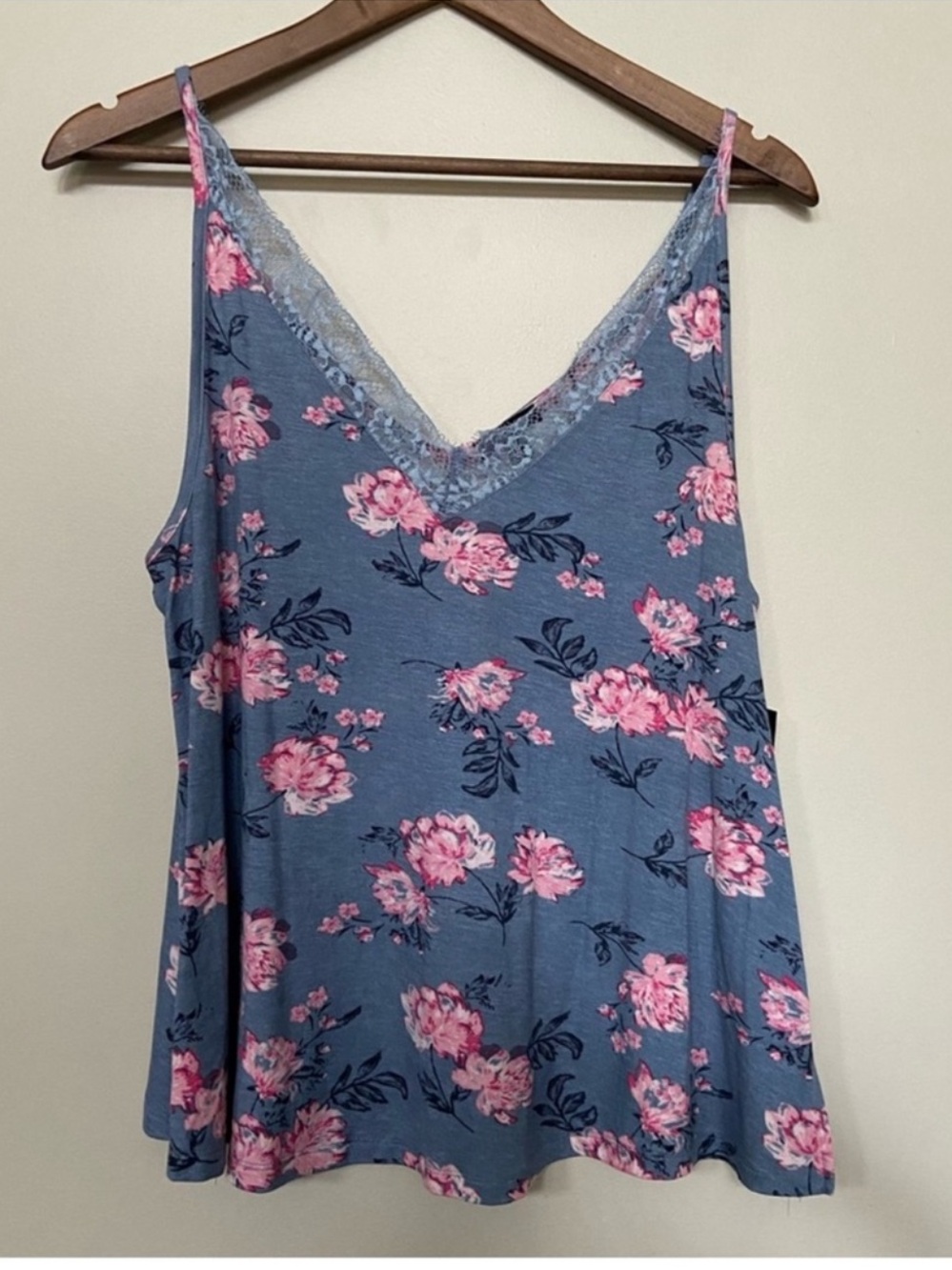 Ardene, blue lightweight floral top